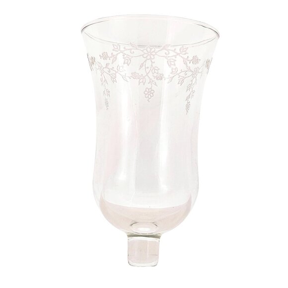 Homco Cathedral Floral Sconce Votive Candle Holder 6" etched garland cottagecore - Picture 3 of 7